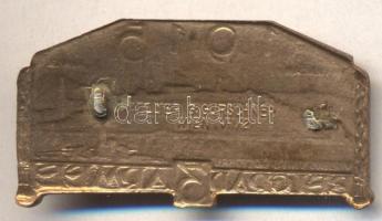 Osztrák-Magyar Monarchia 1915. "3. Hadsereg Belgrád" bronzozott cink sapkajelvény (39x21mm...