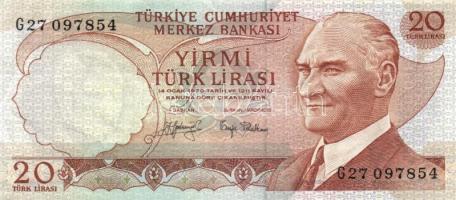 Törökország 1968. 5L + 1970. 5L, 10L, 20L T:3
Turkey 1968. 5 Lira + 1970. 5 Lira, 10 Lira, 20 Lira C...