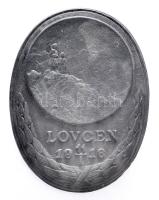 Osztrák-Magyar Monarchia 1916. "LOVCEN 1916 11/I" cink sapkajelvény (42x32mm) készítő: BWS; függőleges tű T:2- Austro-Hungarian Monarchy 1916. "LOVCEN 1916 11/I" zinc cap badge (42x32mm) maker: BWS; vertical pin C:VF