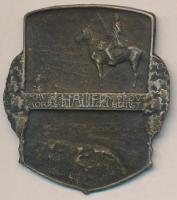 Osztrák-Magyar Monarchia 1914-1917. "HAUER Lovashadtest" tombak sapkajelvény (43x38mm) tű nélkül T:2- Austro-Hungarian Monarchy 1914-1917. "KAV. KORPS HAUER - LOV. HDTST" tombac cap badge (43x38mm) without pin C:VF