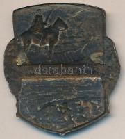 Osztrák-Magyar Monarchia 1914-1917. "HAUER Lovashadtest" tombak sapkajelvény (43x38mm) tű ...