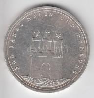 Németország 1989J 10M Ag "800 éve a hamburgi kikötő" T:2
Germany 1989J 10 Mark Ag "80...