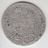 Ausztria / cseh verdejel 1805C 20Kr Ag "II. Ferenc" T:2-,3
Austria / Czech mintmark 1805C ...