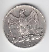 Olaszország 1927. 5L Ag "Viktor Emanuel" T:2-
Italy 1927. 5 Lire Ag "Vittorio Emanuel...