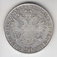 Ausztria 1847A 20kr Ag I.Ferdinánd T:1-
Austria 1847A 20 Kreuzer Ag "Ferdinand I" C:AU