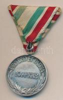 1929. Magyar Háborús Emlékérem "Pro Deo et Patria" ezüstözött Br kitüntetés mellszalagon &...
