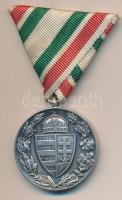 1929. Magyar Háborús Emlékérem "Pro Deo et Patria" ezüstözött Br kitüntetés mellszalagon "BRONZ" jelzéssel az előoldalon T:2 Hungary 1929. Commemorative Medal for World War I, silvered brass medal with "BRONZ" hallmark C:XF