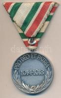 1929. Magyar Háborús Emlékérem "Pro Deo et Patria" ezüstözött Br kitüntetés mellszalagon &...