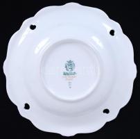 Német, Weimar echt Kobalt áttört mélytányér, kézzel festett, jelzett, hibátlan, d:21 cm/ German Weim...