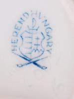 Herendi Viktória mintás szívecskés ékszeres doboz, kézzel festett, jelzett, hibátlan, 8×8 cm / Heren...