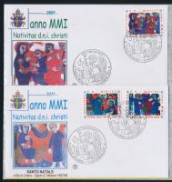 Karácsony sor 2 db FDC-n, Christmas set on 2 FDC