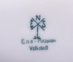 Kézzel festett rózsás jelzett ENS porcelán nagy bonbonier (apró sérülés a rózsán) /
Handpainted  ENS...