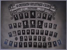 1928 A Detektív Atletikai Club tisztikara, nagyméretű tablókép, 28,5x39cm