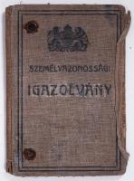 1918 Bartha Gyula, a világot megkerülő Bartha-Sulkowszky páros tagjának személyazonossági igazolvány...
