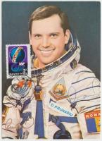 Első román-szovjet űrrepülés Dumitru Prunariu saját kezű aláírásával / Signed picture of Dumitru Prunariu Romanian astronaut