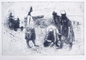 4db, jelzett, szocreál rézkarc: Francsics József, M. Tóth István, stb., 28,5x41cm