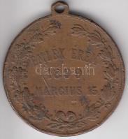 1899. "Emlék Érem 1899. március 15. / Petőfi - Bem" Br emlékérem (29mm) T:3