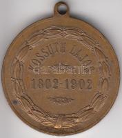 1902. "Kossuth Lajos 1802-1902." születésének 100. évfordulójára Br emlékérem (30mm) T:2-