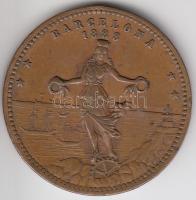 Spanyolország 1888. "Első Spanyol Nemzetközi Kiállítás Emlékére Barcelona" Br emlékérem (2...