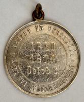 Arad 1874. Történelmi Ag emlékérem az aradi vértanúk kivégzésének 25. évi gyászemlékére (12.05g/40mm...