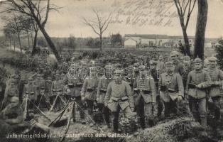 German infantry rest after the battle, WWI (EK)