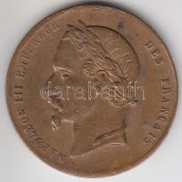 Franciaország 1852. III. Napóleon uralkodásának emléket állító Br emlékérem (23,5mm) T:3
France 1852...