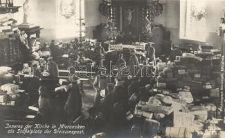 Mieruniszki, Mierunsken; military WWI, church Feldpost interior