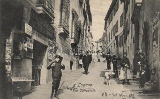 Lugano Via Cattedrale, shops