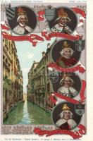 Doges of Venice from 1676 to 1709, litho