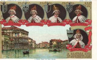 Doges of Venice from 1656 to 1676, litho