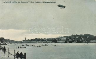 Lucerne with airship Ville de Lucerne