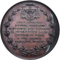 1898. Samassa József egri érsek 25. jubileumi emlékérme Br (60mm) "JOSEPHUS SAMASSA ARCHIEPPUS ...