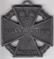 1916. "Károly Csapatkereszt" mellszalag nélkül T:2-
1916. "Karl Troop Cross" wit...