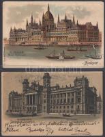 56 db századfordulós Budapest képeslap sok lithoval, jobbakkal, kicsit vegyes minőség