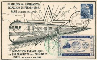 1948 Esperanto Philatelic and Railway Expo, Paris So. Stpl