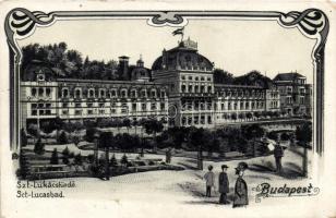 Budapest II. Lukács fürdő litho