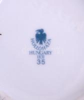 Szász Endre által tervezett aranyozott, jelzett, hibátlan Hollóházi porcelán váza. Arcok sorozat / F...