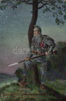 Military WWI Hungarian soldier, artist signed