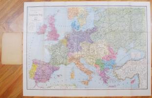 1914 Az európai háború nagyméretű térképe / Large map of the 1st World War 90x100 cm