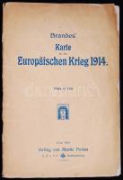 1914 Az európai háború nagyméretű térképe / Large map of the 1st World War 90x100 cm