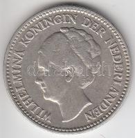 Hollandia 1930. 1/2G Ag &quot;Wilhelmina&quot; T:2,2 Netherlands 1930. 1/2 Gulden Ag &quot;Wilhelmina I&quot; C:XF,VF