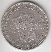 Hollandia 1930. 1/2G Ag "Wilhelmina" T:2,2
Netherlands 1930. 1/2 Gulden Ag "Wilhelmin...
