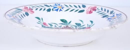Kézzel festett, régi, Hollóházi kerámia dísztányér / 
Folcloristic ceramic plate, d: 23cm