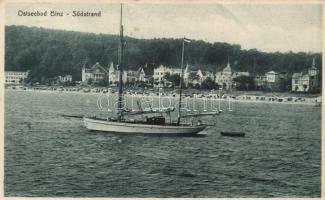 Binz, Südstrand / beach, sailing ship (b)