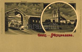 Pöstlingber mit Bahnhof Litho