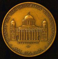 Kiss György (1943-) 1991. "II.János Pál pápa látogatása - Esztergom" Br emlékérem (42mm) T...