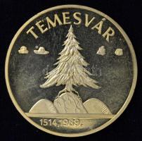 Kiss György (1943-) 1991. "II.János Pál pápa látogatása - Esztergom" Br emlékérem (42mm) T...