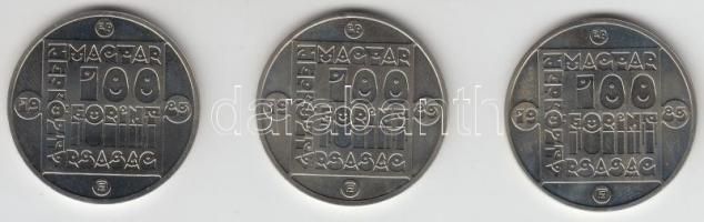 1985. 100Ft 3klf db "Természetvédelem - Vadmacska, Mocsári teknős, Vidra" sor T:BU