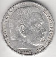 Német 3. Birodalom 1938A 5M Ag "Hindenburg" T:2-
German Third Reich 1938A 5 Marks Ag &quot...