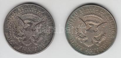 Amerikai Egyesült Államok 1967. 1/2$ Ag &quot;Kennedy&quot; (2x) T:2 USA 1967. 1/2 Dollar Ag &quot;Kennedy&quot; (2x) C:XF